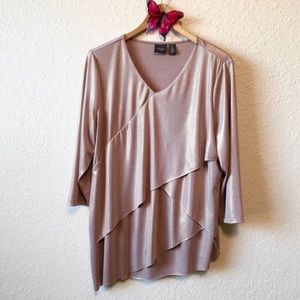 Chico’s • champagne gold blouse